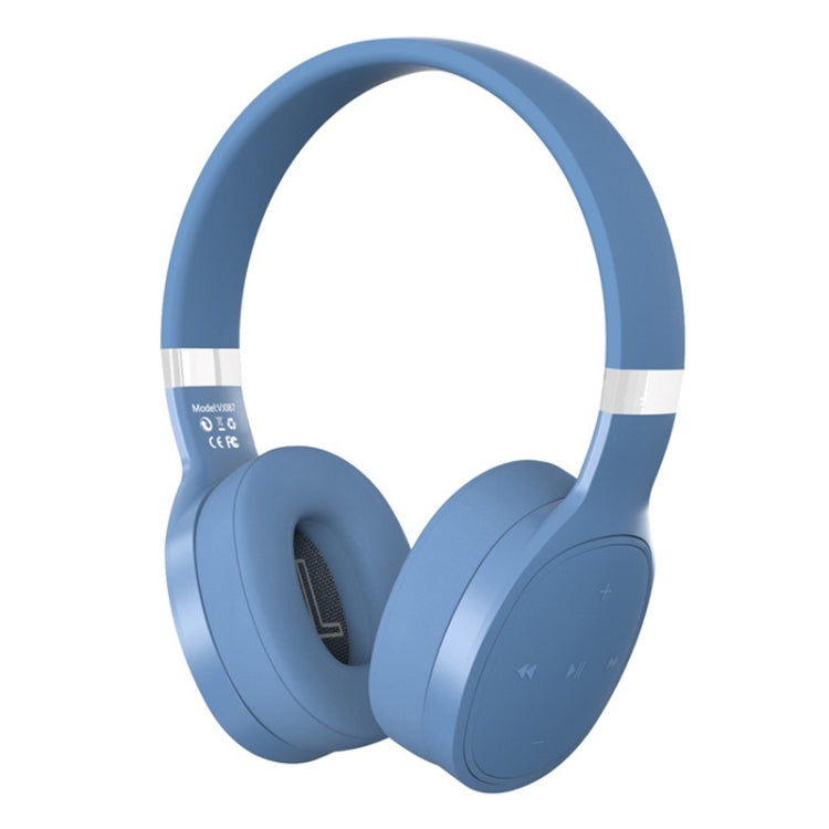 VJ087 Folding Wireless Sports Bluetooth Gaming Headset(Blue)