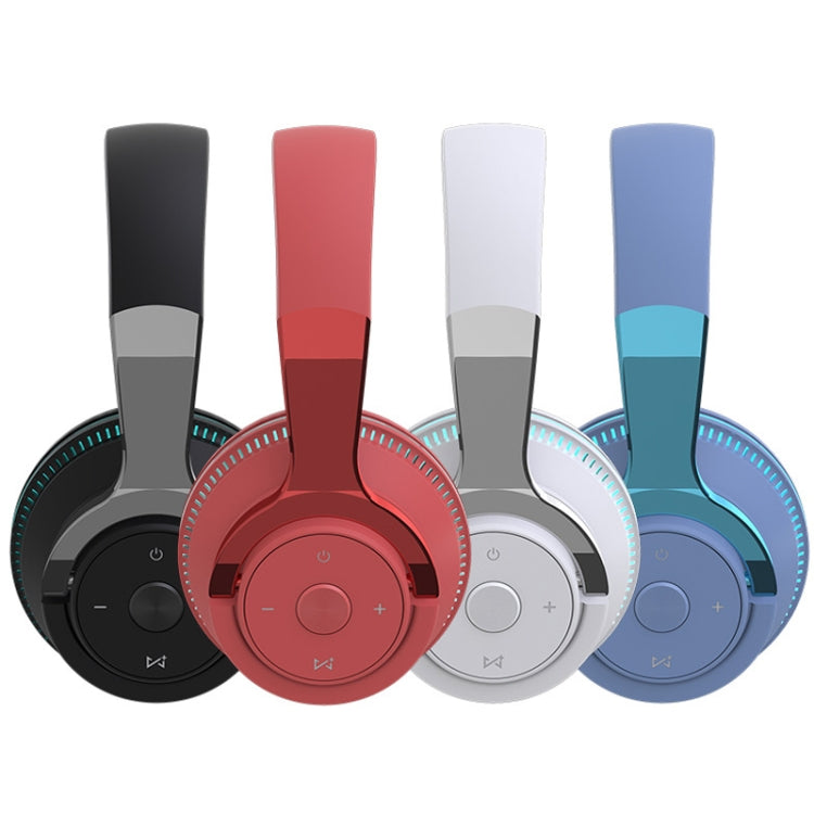 H2 Colorful Luminous Subwoofer Folding Retractable Card Wireless Bluetooth Headset(White)