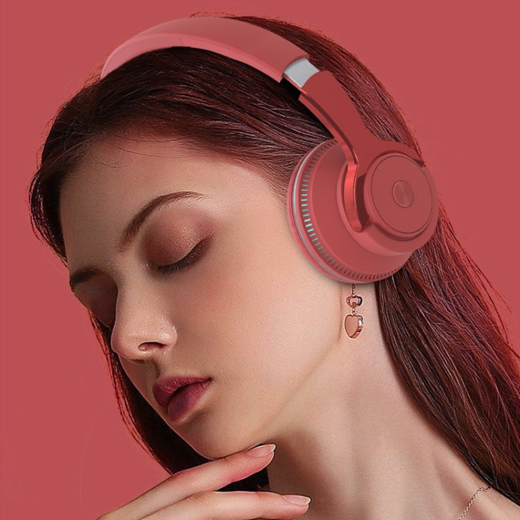 H2 Colorful Luminous Subwoofer Folding Retractable Card Wireless Bluetooth Headset(White)
