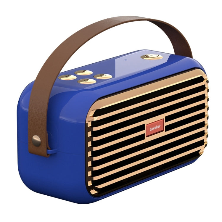 X7 Outdoor Portable Dual Speaker Wireless Bluetooth Retro Portable Speaker(Blue)