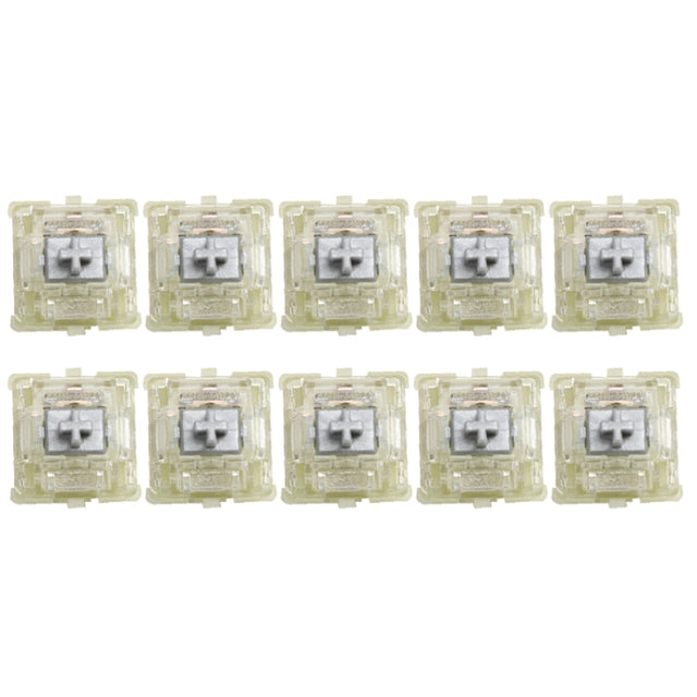10PCS Cherry MX RGB Transparent Shaft Switch Mechanical Keyboard Triangular Shaft Body, Color: Silver Shaft