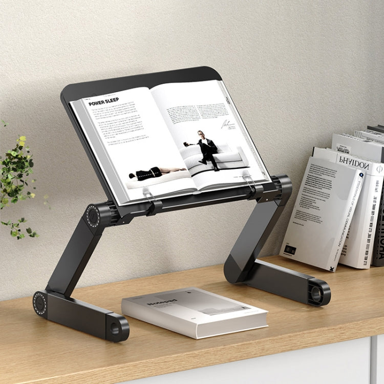 L03 Adjustable Lifting Reading Rack Book Holder Laptop Stand,Style��� Double Section Black