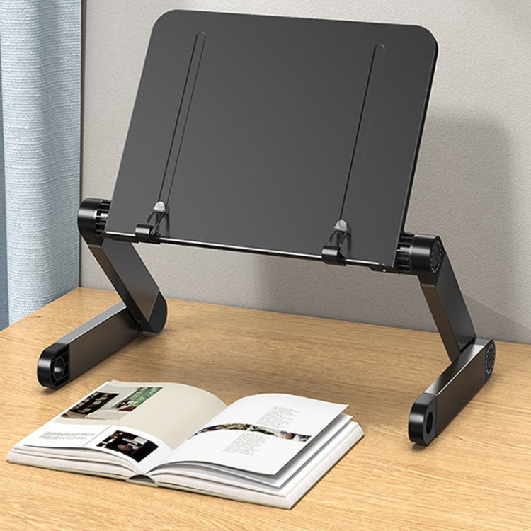 L03 Adjustable Lifting Reading Rack Book Holder Laptop Stand,Style��� Double Section Black