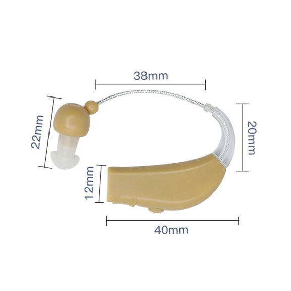 Elderly Use Can Charge Sound Amplifier Hearing Aid, Specification: EU Plug(Blue Double Machine+White Charging Bin)