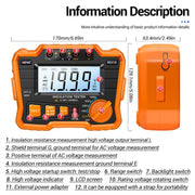 ANENG MH10 Digital High Precision Insulation Resistance Tester(Orange)