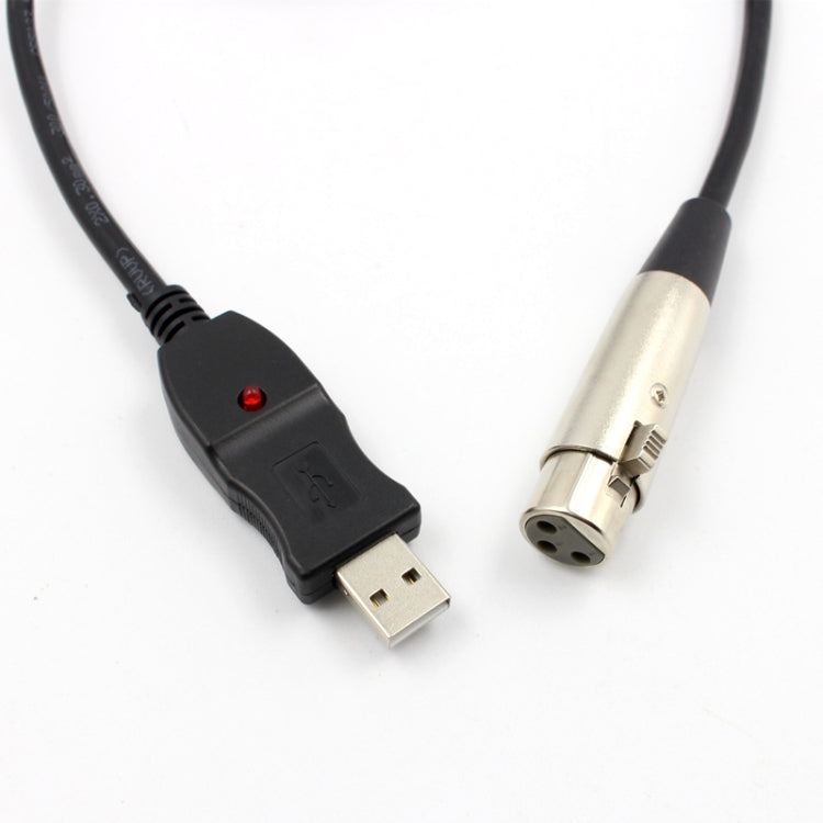3m Microphone Connection Computer Cable USB To XLR(Black)