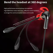 3.5mm Interface Mobile Phone Wire Control Headphones(Black)