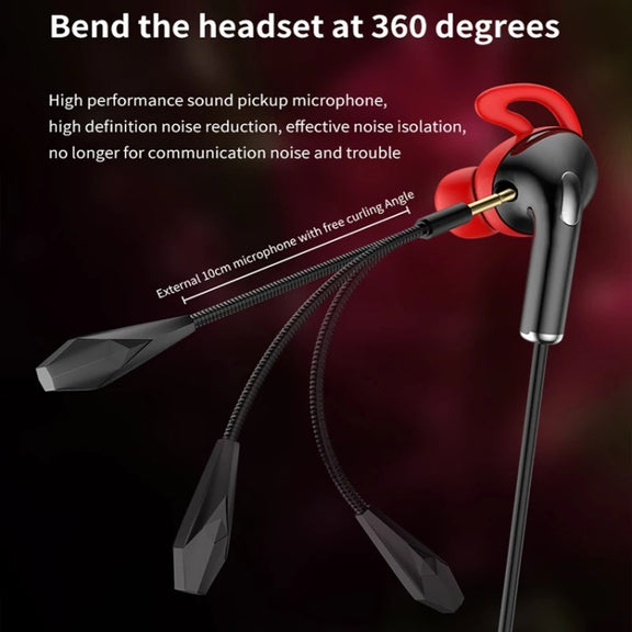3.5mm Interface Mobile Phone Wire Control Headphones(Black)