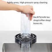Automatic Faucet High Pressure Spray Washer, Style: Black+Soft Hose+G1/2 Three-way