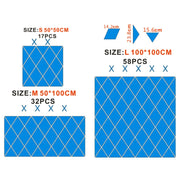 Rhombus Stitching Background Acrylic Mirror Decorative Stickers, Specification: Golden Large