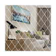 Rhombus Stitching Background Acrylic Mirror Decorative Stickers, Specification: Silver Small - Decorative Mirrors by PMC TechLife | Online Shopping South Africa | PMC TechLife