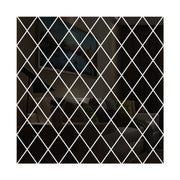 Rhombus Stitching Background Acrylic Mirror Decorative Stickers, Specification: Black Large