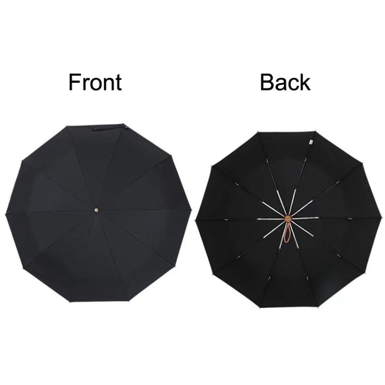 PARACHASE Large Ruggedized Shrink Retro Wind-Resistant Folding Umbrella(Blue)