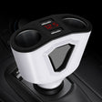 3.1A Dual USB Digital Display Multi-Function Driving Recorder Universal Automotive Charger(White) - Car Charger by PMC TechLife | Online Shopping South Africa | PMC TechLife