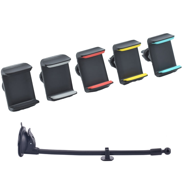 2 PCS Suction Cup Long Soft Hose Windshield Car Mobile Phone Clip Bracket(Yellow Box Packaging)
