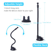 2 PCS Suction Cup Long Soft Hose Windshield Car Mobile Phone Clip Bracket(Yellow Box Packaging)
