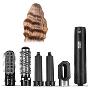 5-in-1 Hot-air Comb Automatic Straightening Dual-purpose Hair Dryer Black(US Plug)