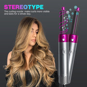5-in-1 Hot-air Comb Automatic Straightening Dual-purpose Hair Dryer Black(US Plug)