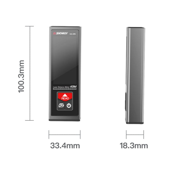 SNDWAY SW-BT40 Laser Rangefinder Infrared Measuring Ruler, Style: 40m Bluetooth Version