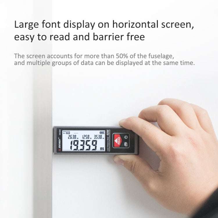 SNDWAY SW-BT60 Laser Rangefinder Infrared Measuring Ruler, Style: 60m Bluetooth Version