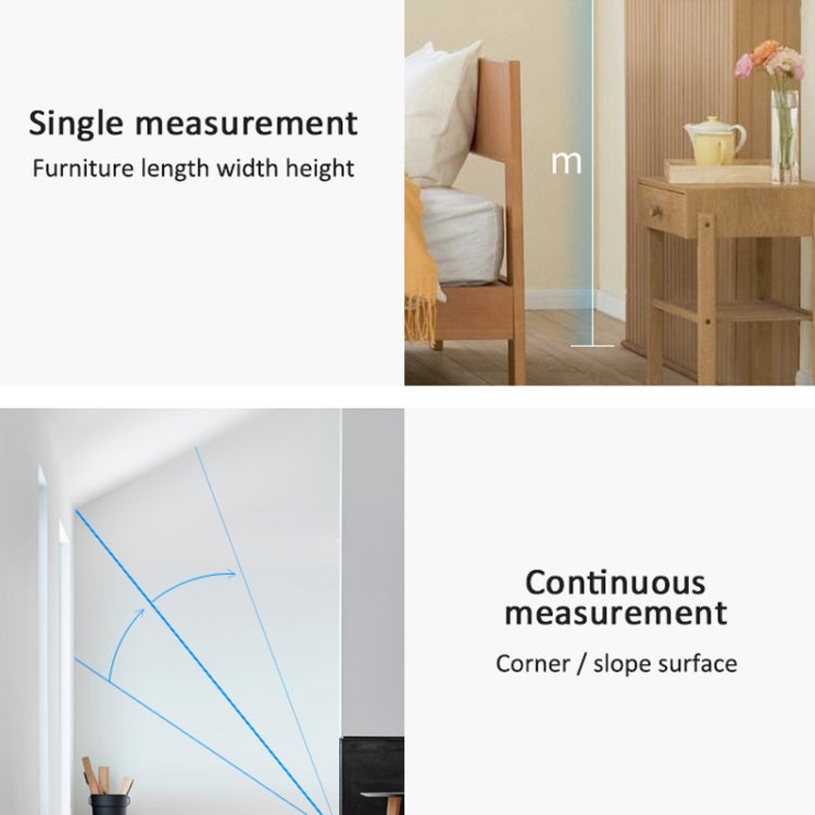 SNDWAY SW-BT60 Laser Rangefinder Infrared Measuring Ruler, Style: 60m Bluetooth Version