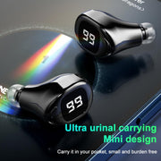 F6 Bluetooth Headset Mini Invisible Ear Business Digital Display Earphone(White)