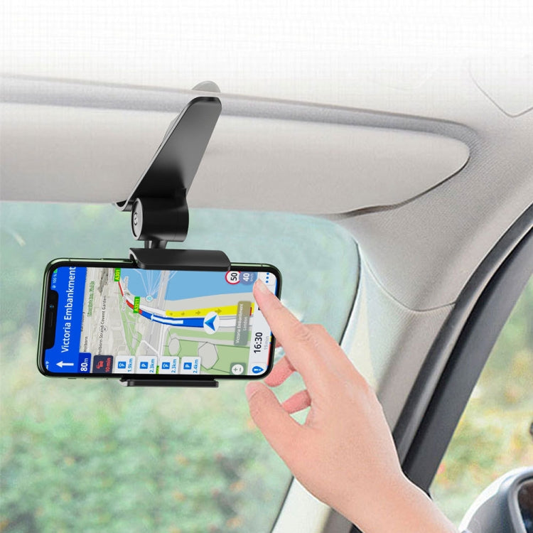 2 PCS Car Sun Visor Bracket Car Mobile Phone Buckle Holder(Black)