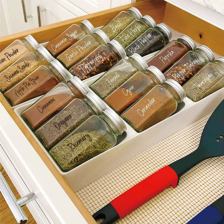 276 PCS Transparent Water-resistant Spice Labels 2 Color Combination Pantry Markers(8 Sheets / Set)