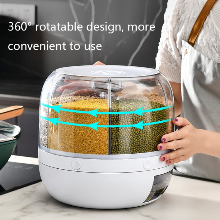 Kitchen Divider Rotating Cereal Storage Box(Transparent)