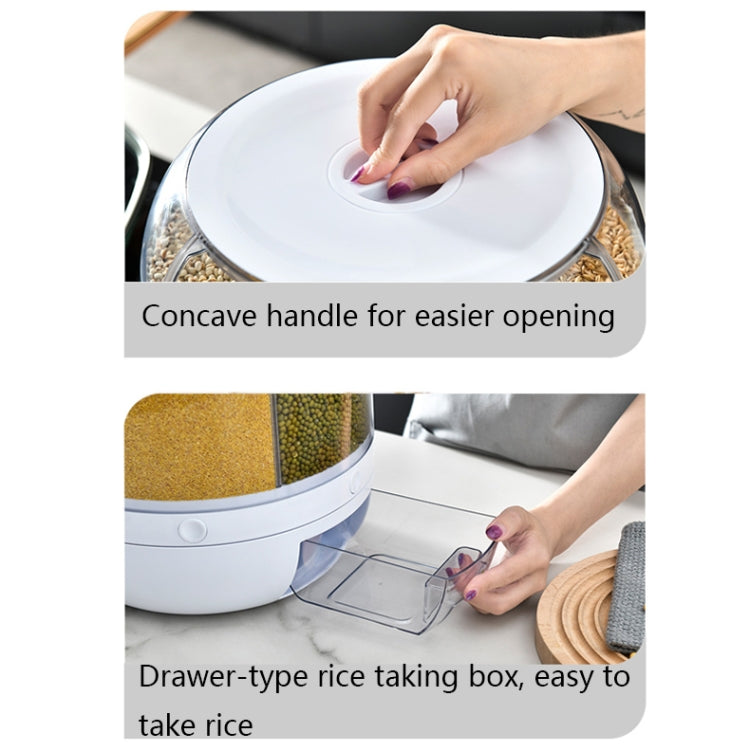 Kitchen Divider Rotating Cereal Storage Box(Transparent)