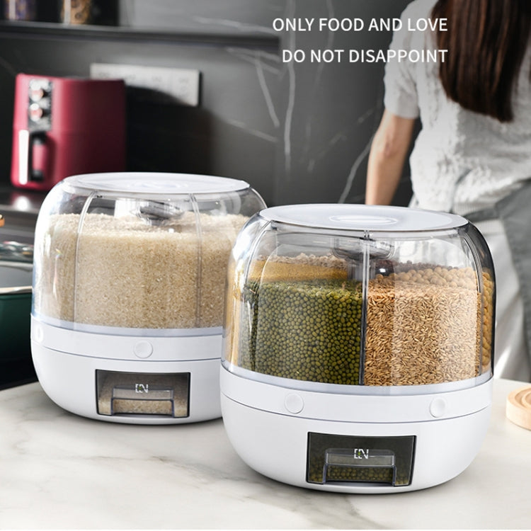 Kitchen Divider Rotating Cereal Storage Box(Transparent)
