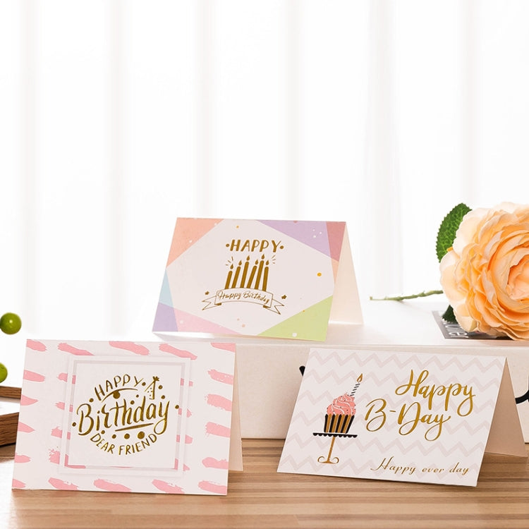 50 PCS Hot Stamping Embossed Birthday Card(7)