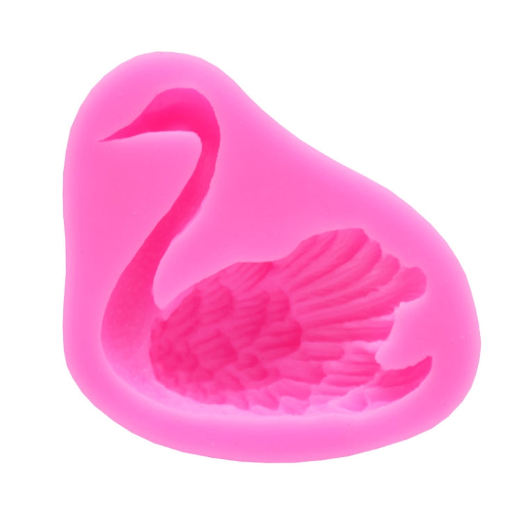 2 PCS Swan Baking Silicone Mould Cake Decorating Mould(Pink)