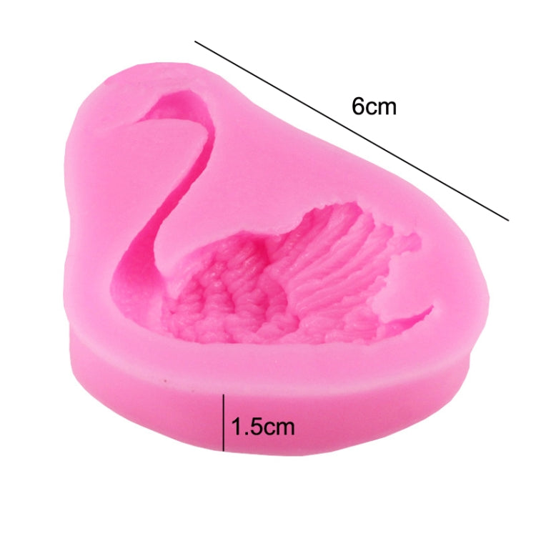 2 PCS Swan Baking Silicone Mould Cake Decorating Mould(Pink)