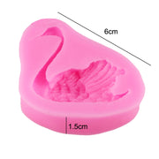 2 PCS Swan Baking Silicone Mould Cake Decorating Mould(Pink)