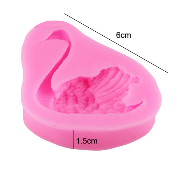 2 PCS Swan Baking Silicone Mould Cake Decorating Mould(Pink)