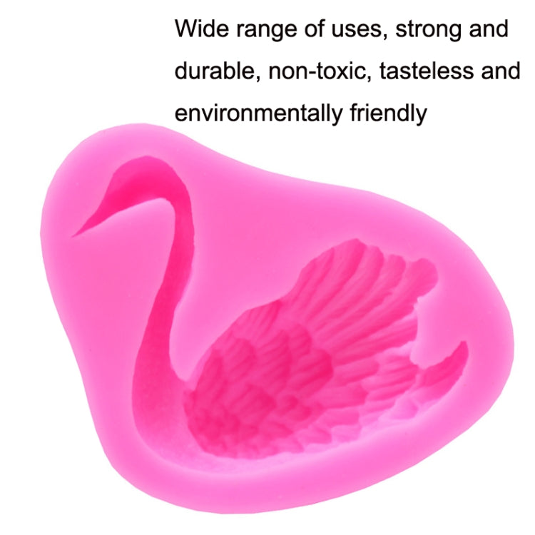 2 PCS Swan Baking Silicone Mould Cake Decorating Mould(Pink)