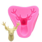 Deer Head Silicone Fondant Cake Mold(Pink)