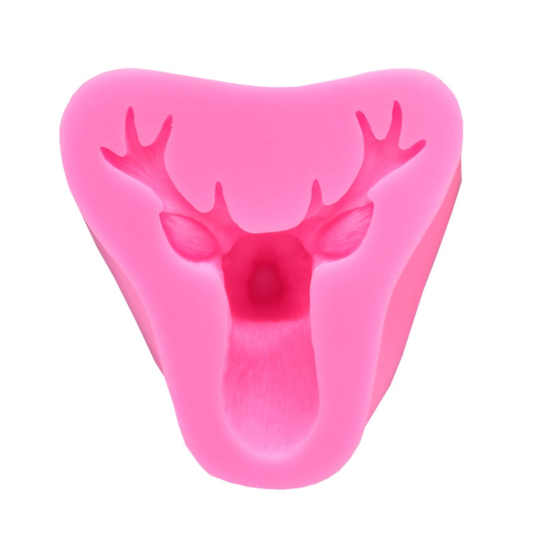 Deer Head Silicone Fondant Cake Mold(Pink)