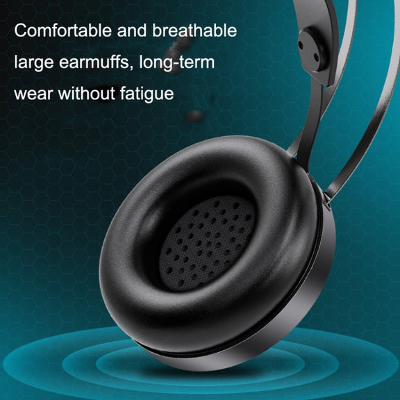 LANGTU M8 Computer Phone Game Wired Headset With Microphone, Cable Length: 1.5m(Black)