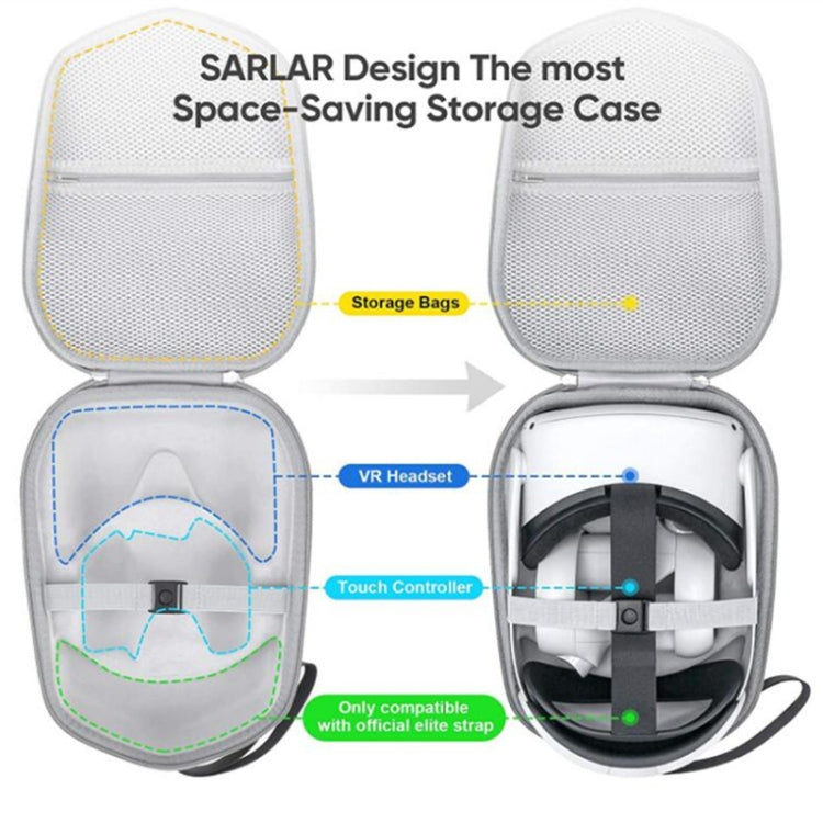 Portable VR Glasses Storage Case For Oculus Quest 2(Gray)