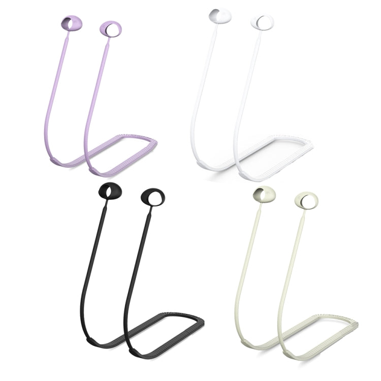 2 PCS Bluetooth Earphone Silicone Anti-Lost Cord For Samsung Glaxy Buds 2(White)