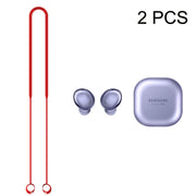 2 PCS Bluetooth Earphone Silicone Anti-Lost Cord For Samsung Glaxy Buds Pro(Red)