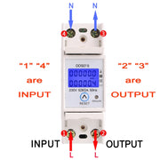 SINOTIMER DDS015 Backlight Display Single-phase Household Rail Energy Meter 5-80A 230V