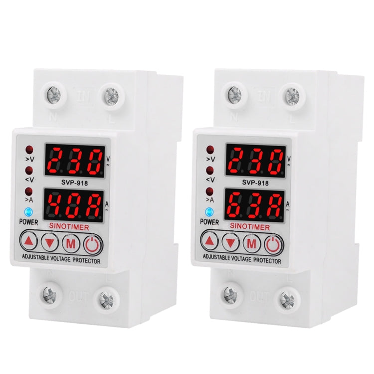 SINOTIMER SVP-918 Adjustable Self-resetting Intelligent  Over-voltage Under-voltage Protector, Current:  40A