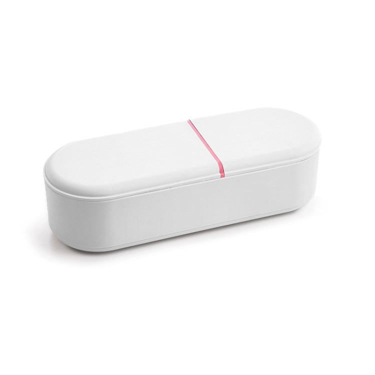 Household Battery Storage Box Data Cable Charger Storage Organizer Box, Color: Gray White Double Layer