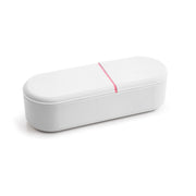 Household Battery Storage Box Data Cable Charger Storage Organizer Box, Color: Gray White Double Layer