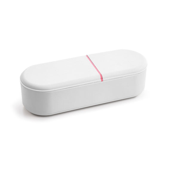 Household Battery Storage Box Data Cable Charger Storage Organizer Box, Color: Gray White Double Layer