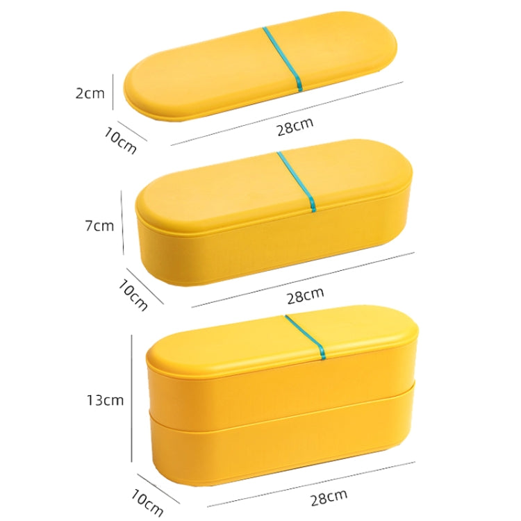 Household Battery Storage Box Data Cable Charger Storage Organizer Box, Color: Gray White Double Layer
