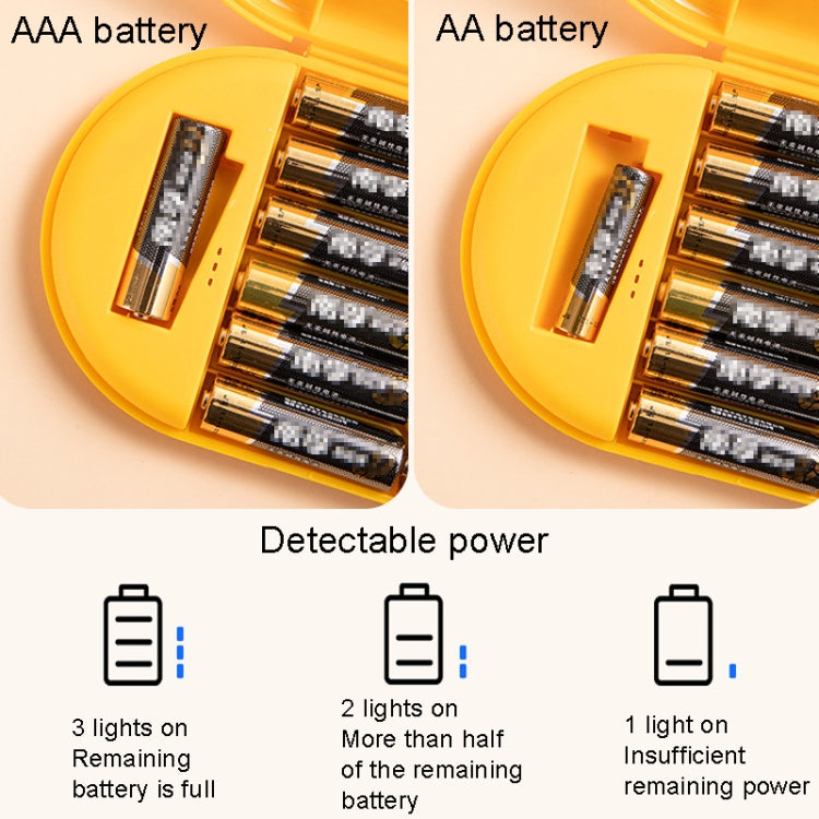 Household Battery Storage Box Data Cable Charger Storage Organizer Box, Color: Gray White Double Layer